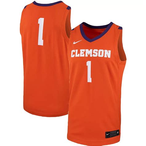 clemson tigers nike team replica basketb